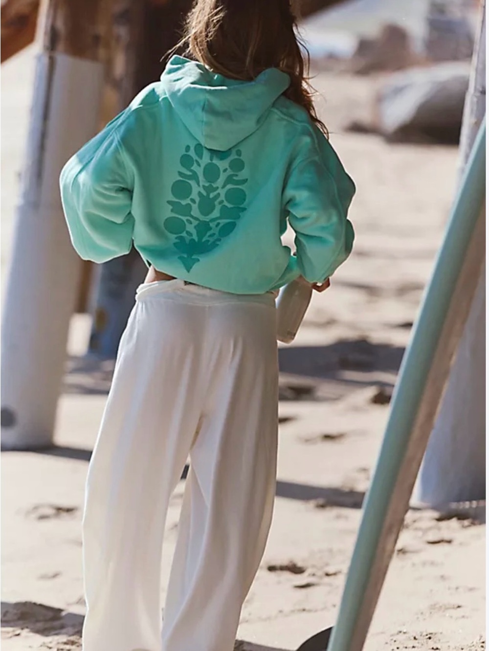 FP Movement by Free People A Cut Above Flocked Buti Logo Hoodie